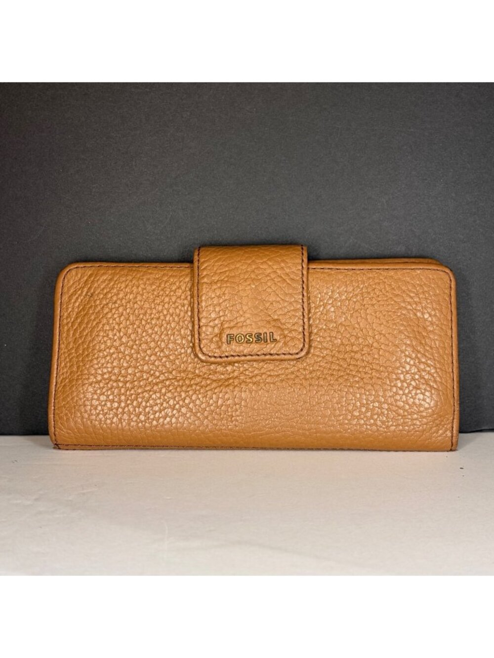 Fossil Logan Women's Leather Wallet Brown Credit Card Holder Zip Around